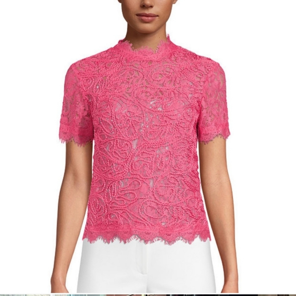 Anne Klein Pink Lace Top